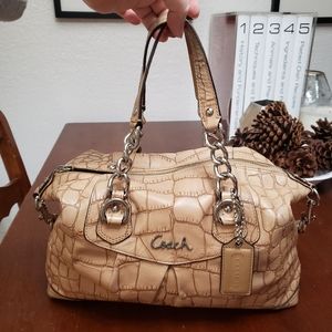Rare Coach Ashley croc convertible satchel 17660